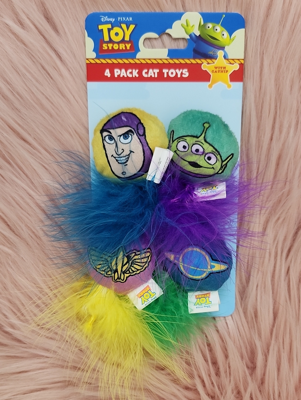 Brand New DISNEY PIXAR TOY STORY 4PK CATNIP CAT TOY